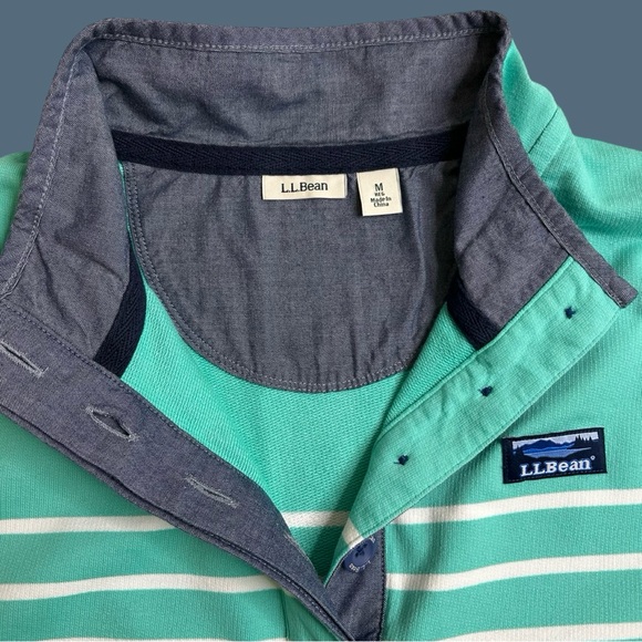 Women’ LL Bean Cotton Rugby Shirt - Size Medium - Picture 4 of 4